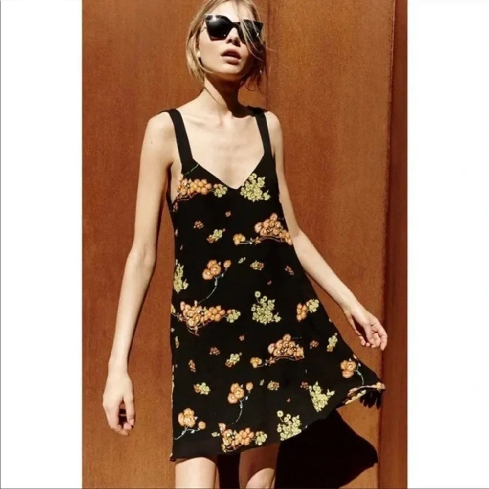 NWOT A.L.C. Serena Floral Print Silk Dress Sleeveless Casual Bohemian Women’s 6